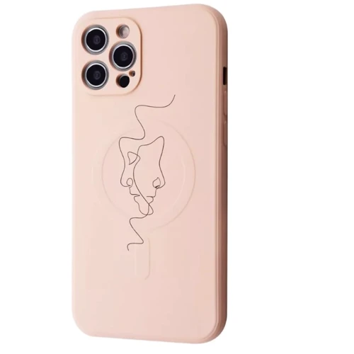 Чехол для iPhone WAVE Minimal Art Case iPhone with MagSafe Pink Sand/Humanfor iPhone 12 Pro Max