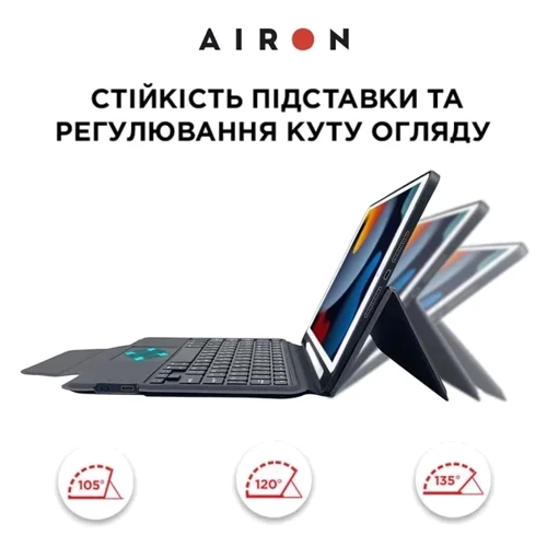 Аксесуар для iPad AirOn Premium Case Smart Keyboard Black для iPad 10.2 2019-2021/iPad Air 2019: Колір черный