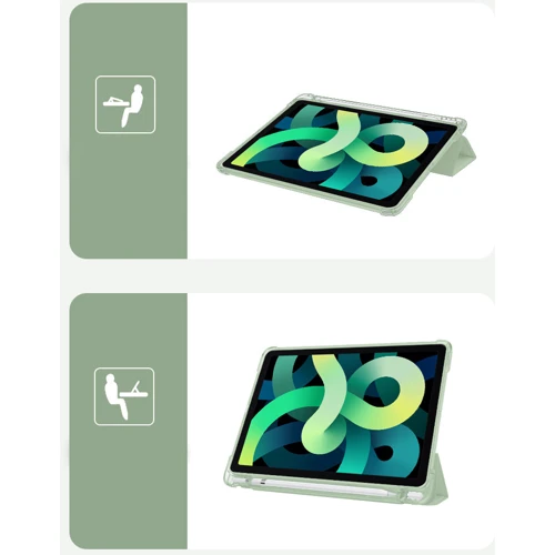 Аксессуар для iPad BeCover Soft Edge with Pencil mount Green for iPad 10.2 2019-2021/iPad Air 2019/Pro 10.5 (706812): Особенности отделение для стилуса, Приятен на ощупь, Складывается в подставку, Стильный внешний вид, Стильный дизайн, Удобно держать в руке, режим автопробуждения/сна