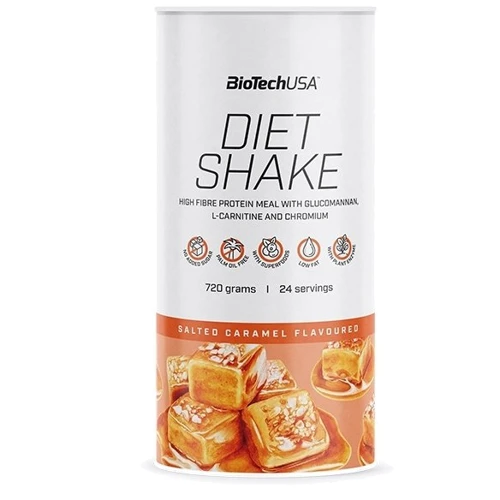 Заменитель питания BioTech Diet Shake 720 g /24 servings/ Salted Caramel