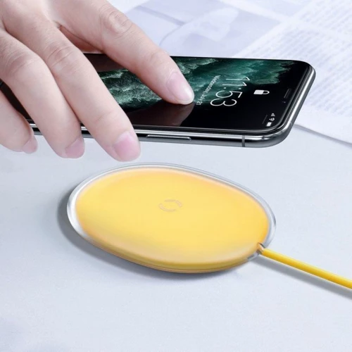 Зарядное устройство Baseus Wireless Charger Jelly 15W Yellow (WXGD-0Y) фото 5