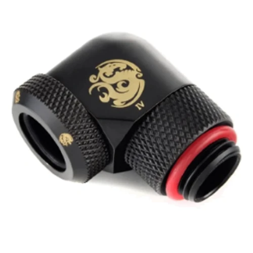 Система охолодження Bitspower Carbon Black Enhance Rotary G1/4" 90-Degree Multi-Link Adapter для OD 12MM (BP-CBE90RML)