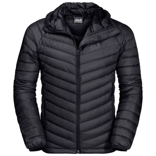Пуховик Jack Wolfskin Atmosphere JKT 1204421-6000 46 чорний зимовий з капюшоном