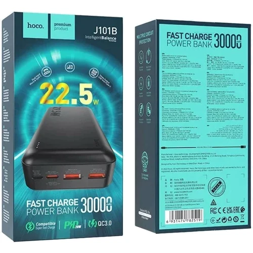 Зовнішній акумулятор Hoco Power Bank 30000mAh J101B Astute 22.5W Black фото 6
