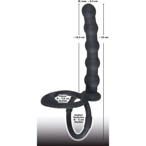 Насадка для двойного проникновения Orion Black Velvets Cock & Ball Ring