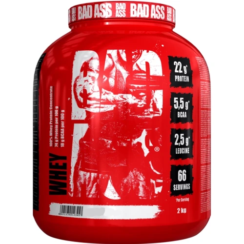 Протеин Fitness authority BAD ASS Whey 2 kg / 66 servings / клубничное мороженое