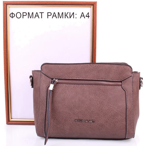 Женская сумка через плечо Amelie Galanti коричневая (A991458-taupe): Пол Женский