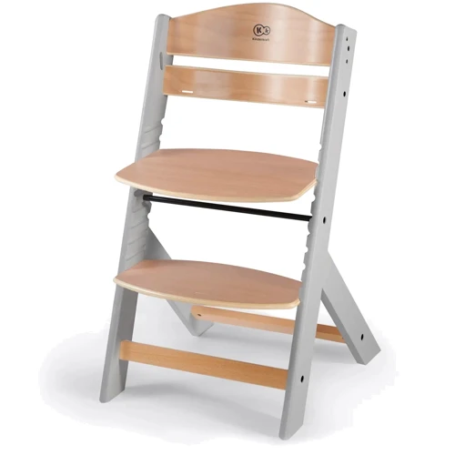 Стульчик для кормления с подушкой Kinderkraft Enock Gray Wood (KHENOC0PGRY0000): Материал дерево