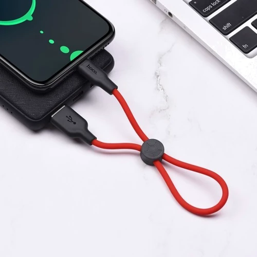 Кабель Hoco USB Cable to USB-C X21 2.4A 0.25m Black/Red фото 3