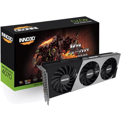Видеокарта INNO3D GEFORCE RTX 4070 GDDR6 X3 OC (N40703-12D6X-179052L)