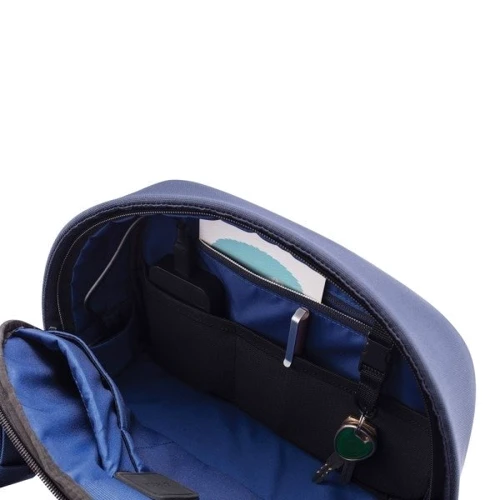 Мужская сумка-слинг антивор XD Design Bobby Sling синяя (P705.785): Фактура Тканая, Матовая