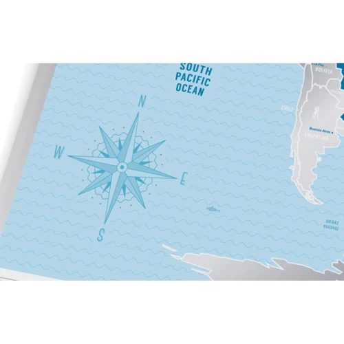 Скретч-карта мира Travel Map Silver World (Eng)