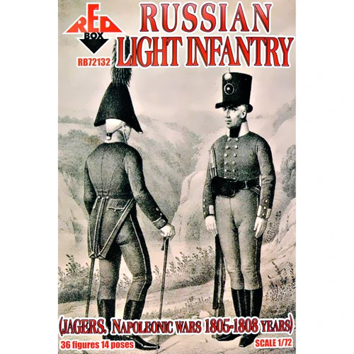 Набор фигурок Red Box Русская легкая пехота (Джагеры, Наполеоновские войны 1805-1808) (RB72132)
