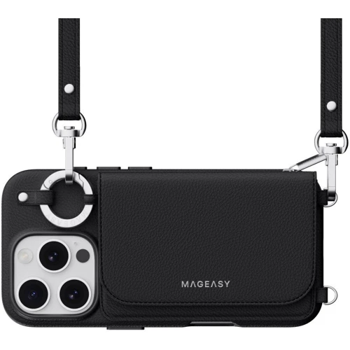 Чехол для iPhone Switcheasy Pouch M Wallet Phone Case with Stand Black (MPH66P264BK24) for iPhone 16 Pro: Цвет черный