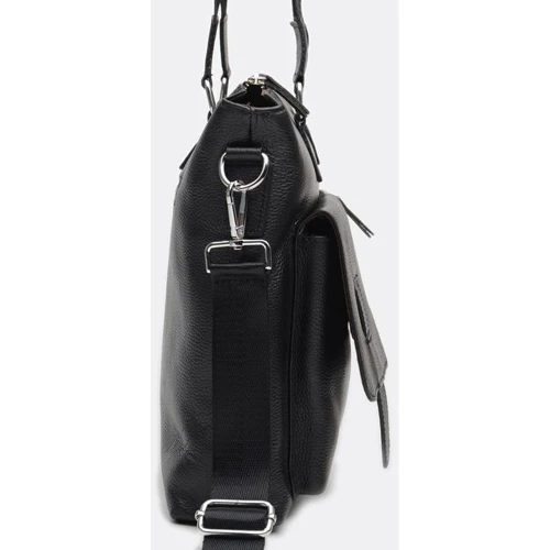 Мужская сумка мессенджер Borsa Leather черная (K18825-black): Тип Сумки