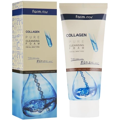 FarmStay Collagen Pure Cleansing Foam Пенка очищающая с коллагеном 180 ml