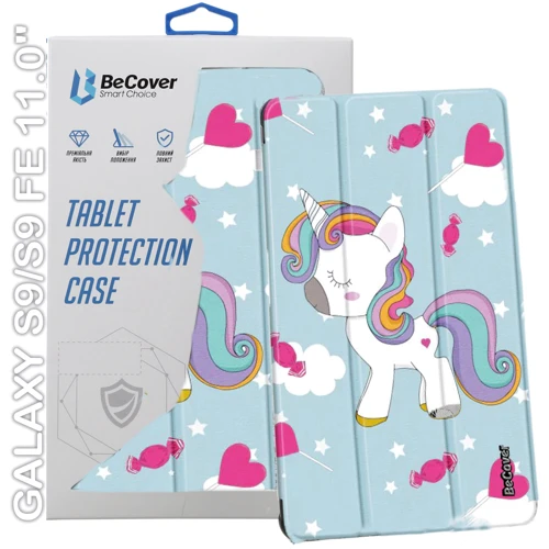 Аксессуар для планшетных ПК BeCover Smart Case Unicorn for Samsung X710 Galaxy Tab S9 / X510/X516B Galaxy Tab S9 FE (710425): Цвет рисунок