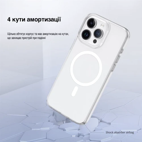 Чехол для iPhone VOKAMO Sdouble MagSafe Transparent for iPhone 15 Plus (NVK010805) фото 8
