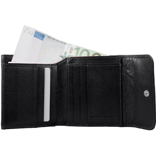 Женский кошелек Smith&Canova черный (FUL-28611-black): Материал Натуральная кожа