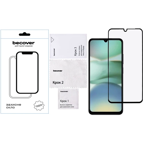 BeCover Tempered Glass Black for Xiaomi Redmi A5 4G (713418)