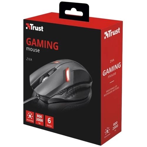 Мишка Trust Ziva Gaming mouse (21512): Тип сенсора оптический