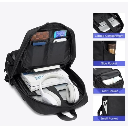 Сумка для ноутбука Ozuko 15.6" Travel Business Bag Black (9479): Форм-фактор 15.6"