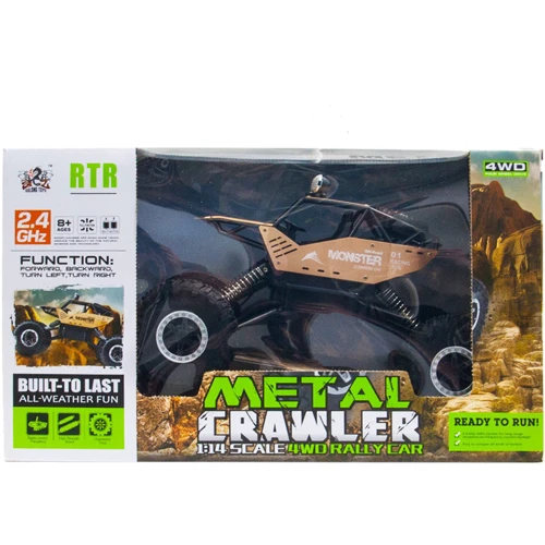 Автомобиль OFF-ROAD CRAWLER на р/у – Force (золотой, аккум. 7.2V, метал. корпус, 1:14) (SL-122RHG)