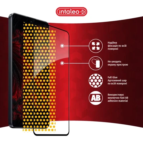Intaleo Tempered Glass Full Glue Black for Xiaomi Poco X6 фото 6