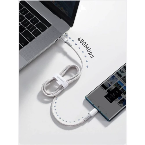 Кабель Baseus Cable USB-C to USB-C High Density Braided 100W 2m White (CATGD-A02) фото 14