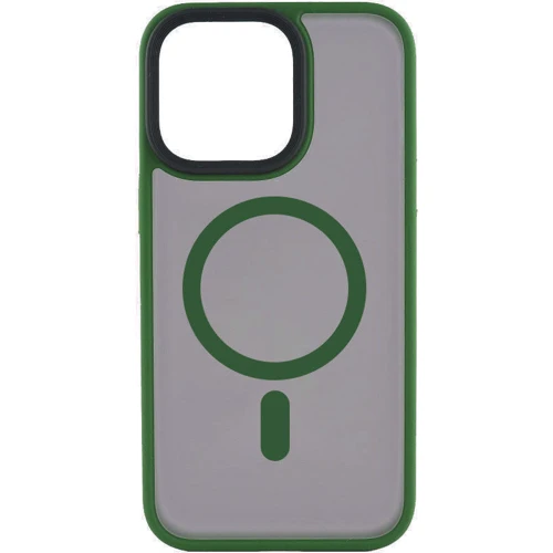 Чехол для iPhone Mobile Case TPU+PC Metal Buttons with MagSafe Green for iPhone 15 Pro