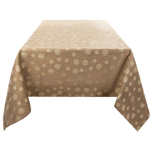 Скатерть тефлоновая Lefard "KAREN LUREX TEFLON TAUPE" 160х280 см