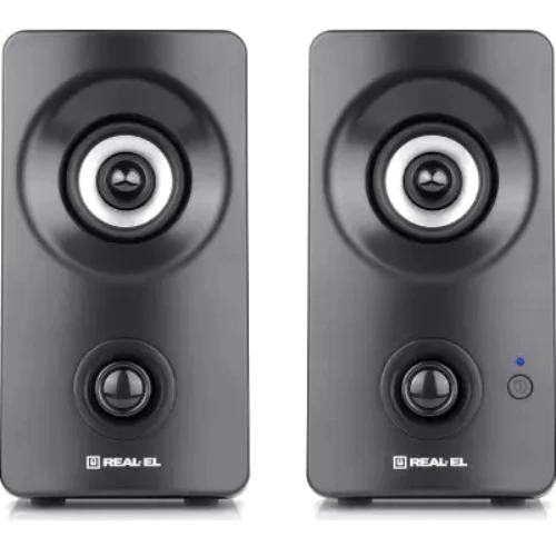 Акустическая система REAL-EL S-405 USB Black (EL121100016): Выходная мощность колонок 8 Вт