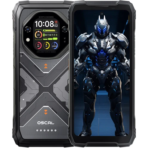 Смартфон Oscal Tank 1 12/256Gb Black: Дисплей 6.78" IPS (1080x2460) Corning Gorilla Glass 5 + дополнительный 2.01" (240x296)