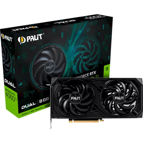 Видеокарта Palit GeForce RTX 4060 Ti Dual 8GB (NE6406T019P1-1060D)
