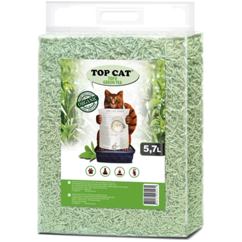 Наполнитель для кошачьего туалета Top Cat Tofu зеленый чай 5.7 л (4820169480231)