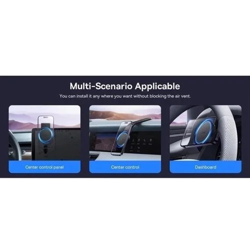 Тримач Baseus Car Holder Magnetic C02 Black (SUCC000201) фото 6