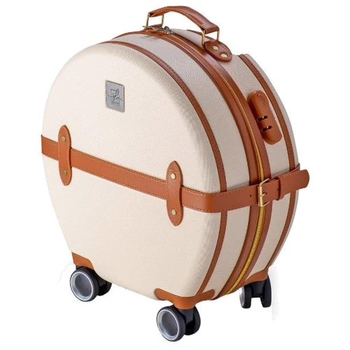 Чемодан Semi Line 20" (S) Ecru/Brown бежевый/коричневый (T5670-2)