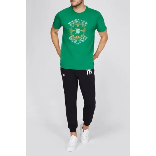 Футболка 47 Brand Boston Red Sox Clover ST Patty (436529-FS) зелена з принтом: Вид Футболки