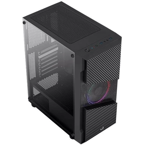 Корпус Aerocool Menace Saturn RGB-G-BK-v1 Black Mid Tower RGB: Типоразмер Midi-Tower