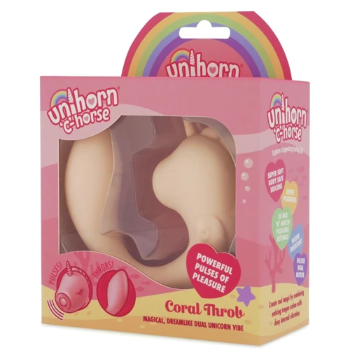 Вібратор-єдиноріжка Unihorn - C Horse - Coral Throb, вагінально-кліторальна стимуляція