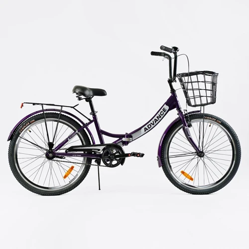 Велосипед Corso Advance 24" складаний чорний (AD-24198)