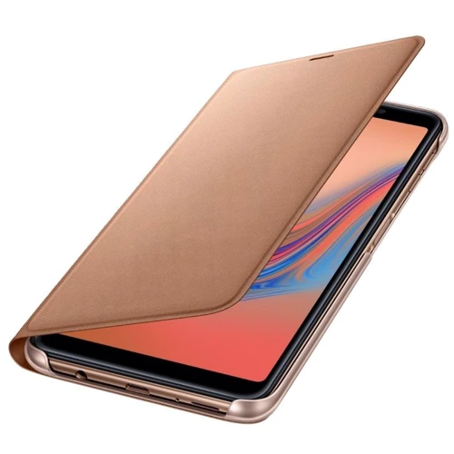 Чохол для телефона Samsung Wallet Cover Gold (EF-WA750PFEGRU) для Samsung A750 Galaxy A7 2018: Колір золотий