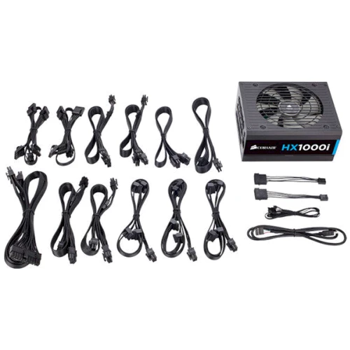 Блок питания Corsair HX1000i (CP-9020074-EU): Модульные (съемные) кабеля есть