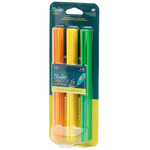 Набор стержней для 3D-ручки 3Doodler Start - Микс (75 шт: оранжевый, желтый, зеленый) (3DS-ECO-MIX2-75): Вид Творчество в 3D