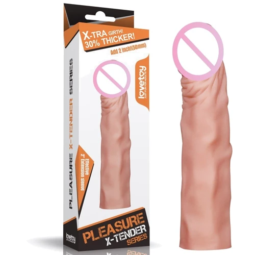 Насадка на член LoveToy Pleasure X-Tender Penis Sleeve Add 2" Flesh