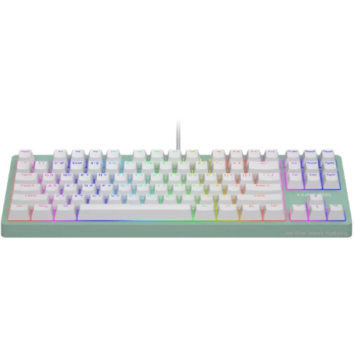 Клавиатура HATOR Rockfall 2 Mecha TKL Mint (HTK-723): Подключение проводное