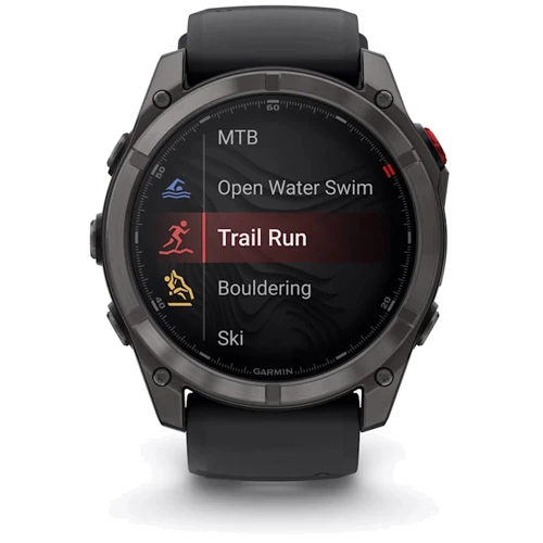 Смарт-часы Garmin Fenix 8 Pro AMOLED 51mm Sapphire Carbon Grey DLC Titanium with Black/Pebble Grey Silicone Band (010-03199-01)