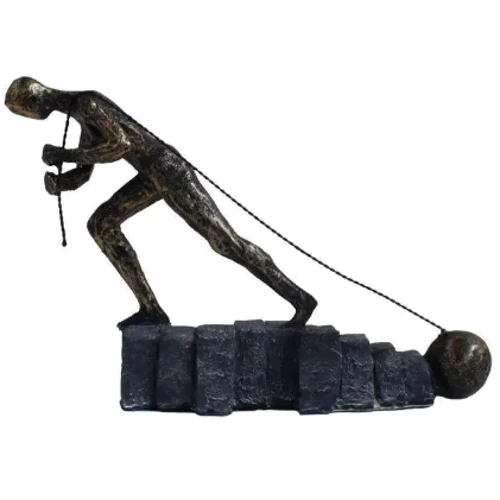 Статуэтка ITALFAMA из смолы и бронзы Never Give Up Никогда не сдавайся 17 х 25 х 5 см (SR44421S)