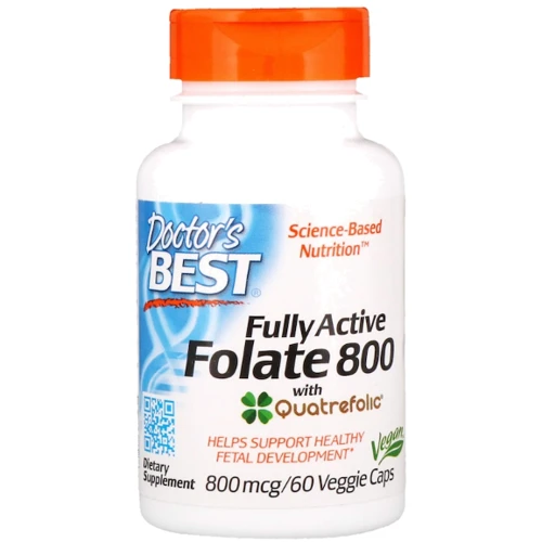 Doctor's Best Fully Active Folate 800 800 mcg 60 Caps (DRB-00458)