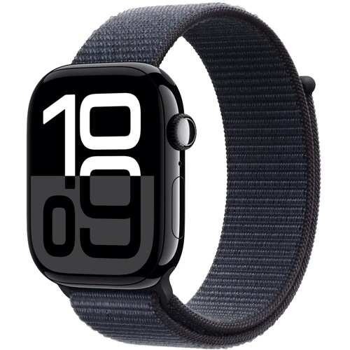 Apple Watch Series 10 42mm GPS Jet Black Aluminum Case with Ink Sport Loop (MWWG3QH/A) UA